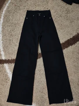 Crne duboke wide-leg farmerke