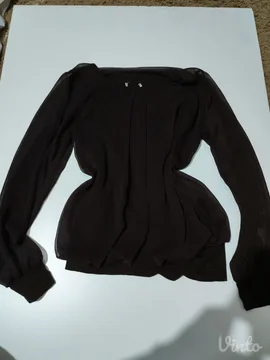 Elegantna tamnobraon bluza od viskoze