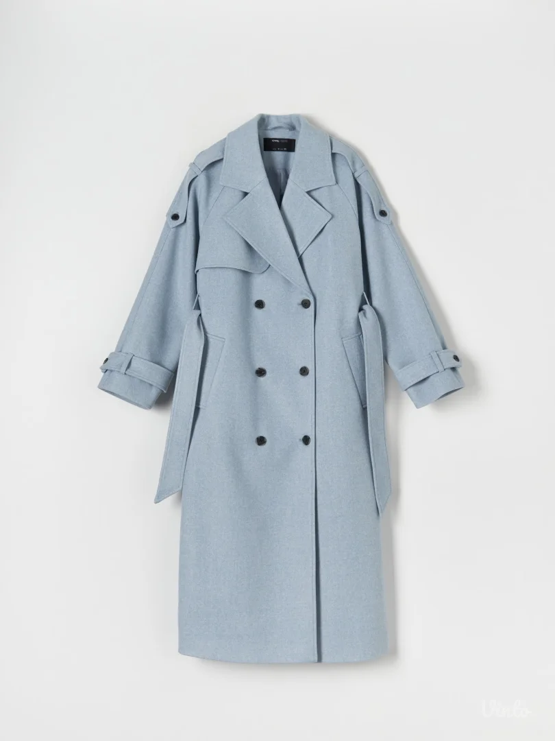 Sinsay plavi kaputić sa pojasom