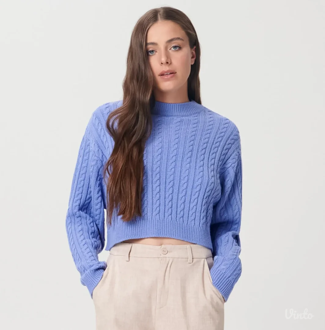 Sinsay zumbul plavi džemper od pletiva