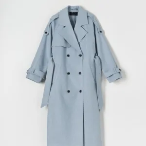 Sinsay plavi kaputić sa pojasom