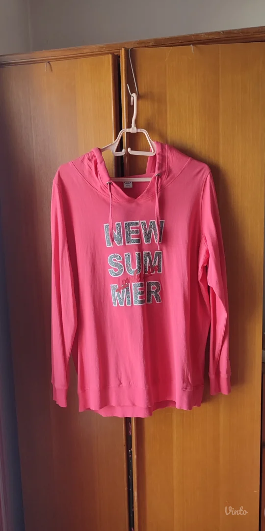 Roza pamucna dukserica