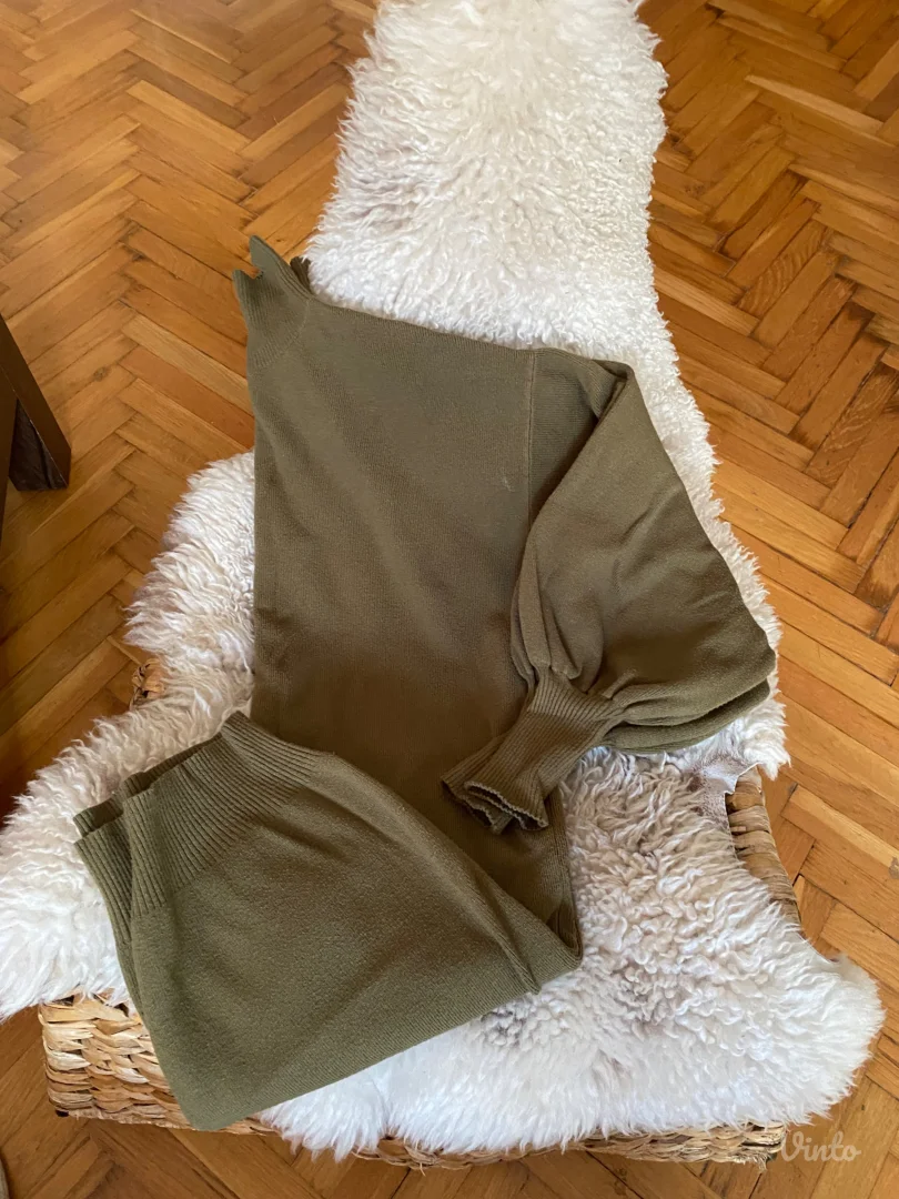 Zelena rolka haljina