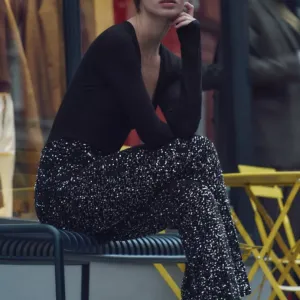 Nove Zara Festive Sljokicaste Pantalone