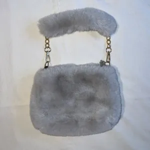 Siva čupava torbica – SHEIN