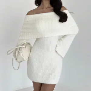 Bela kratka plisirana haljina – SHEIN