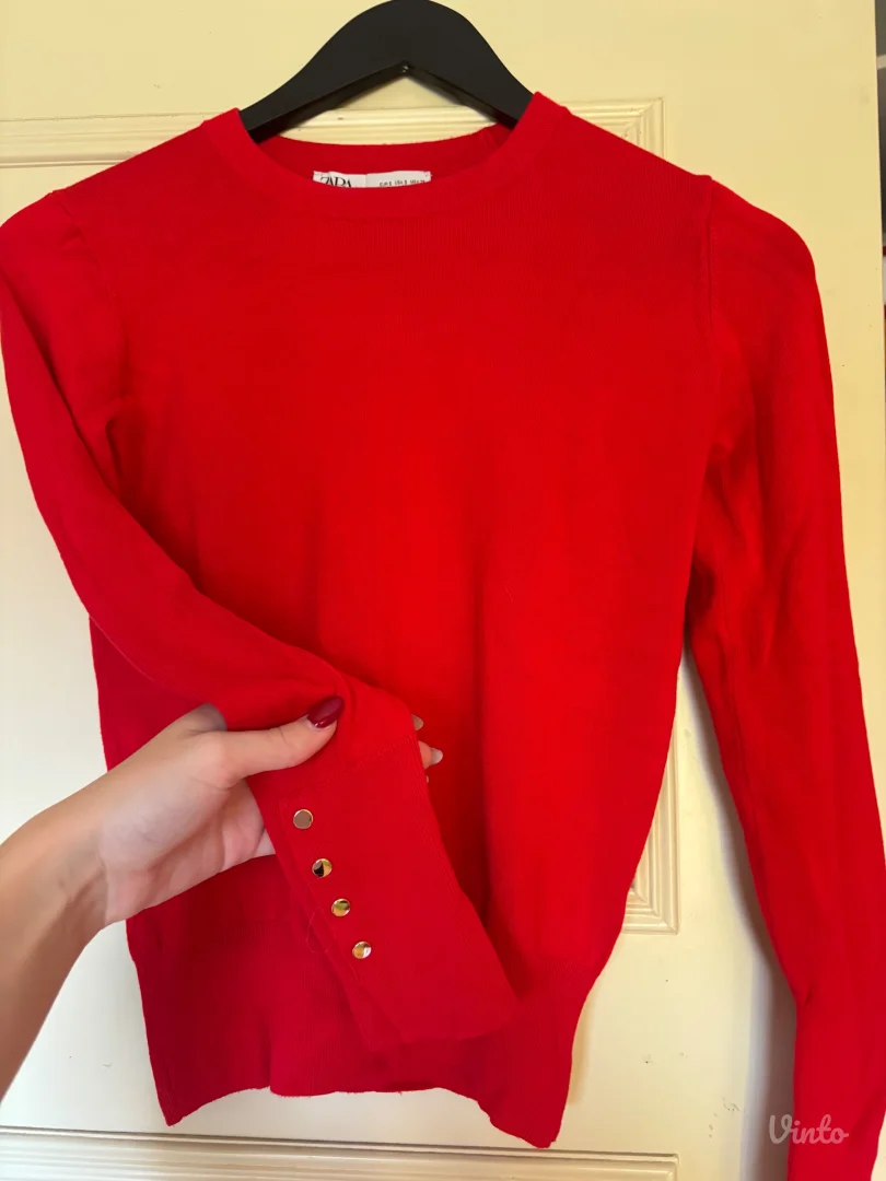 Zara-crveni ženski džemper