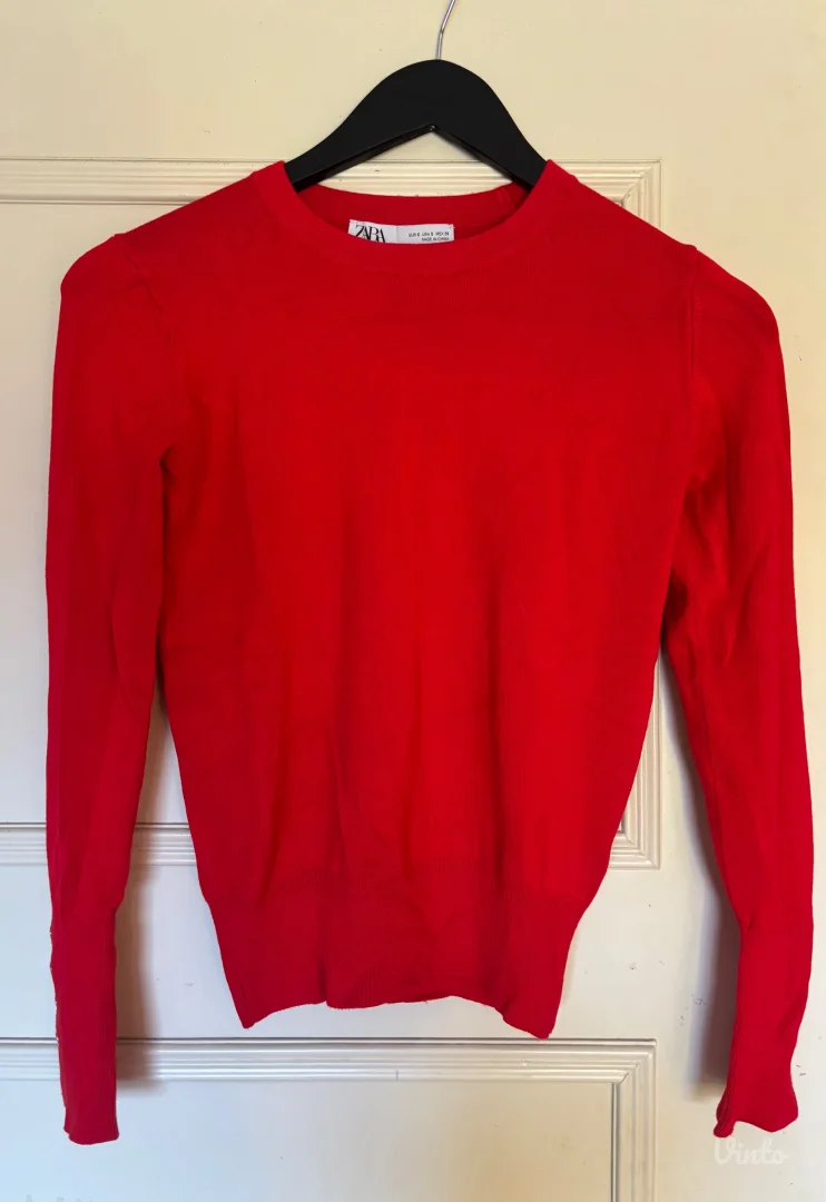 Zara-crveni ženski džemper