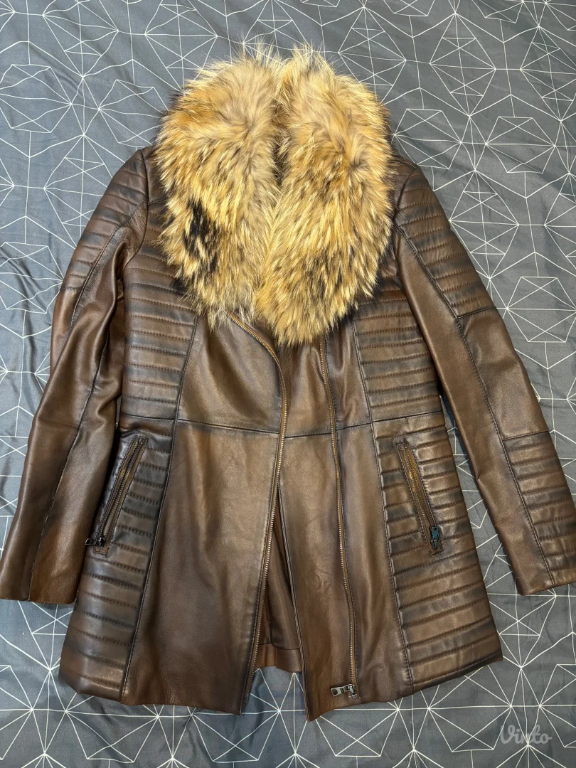 Kožna jakna sa krznom