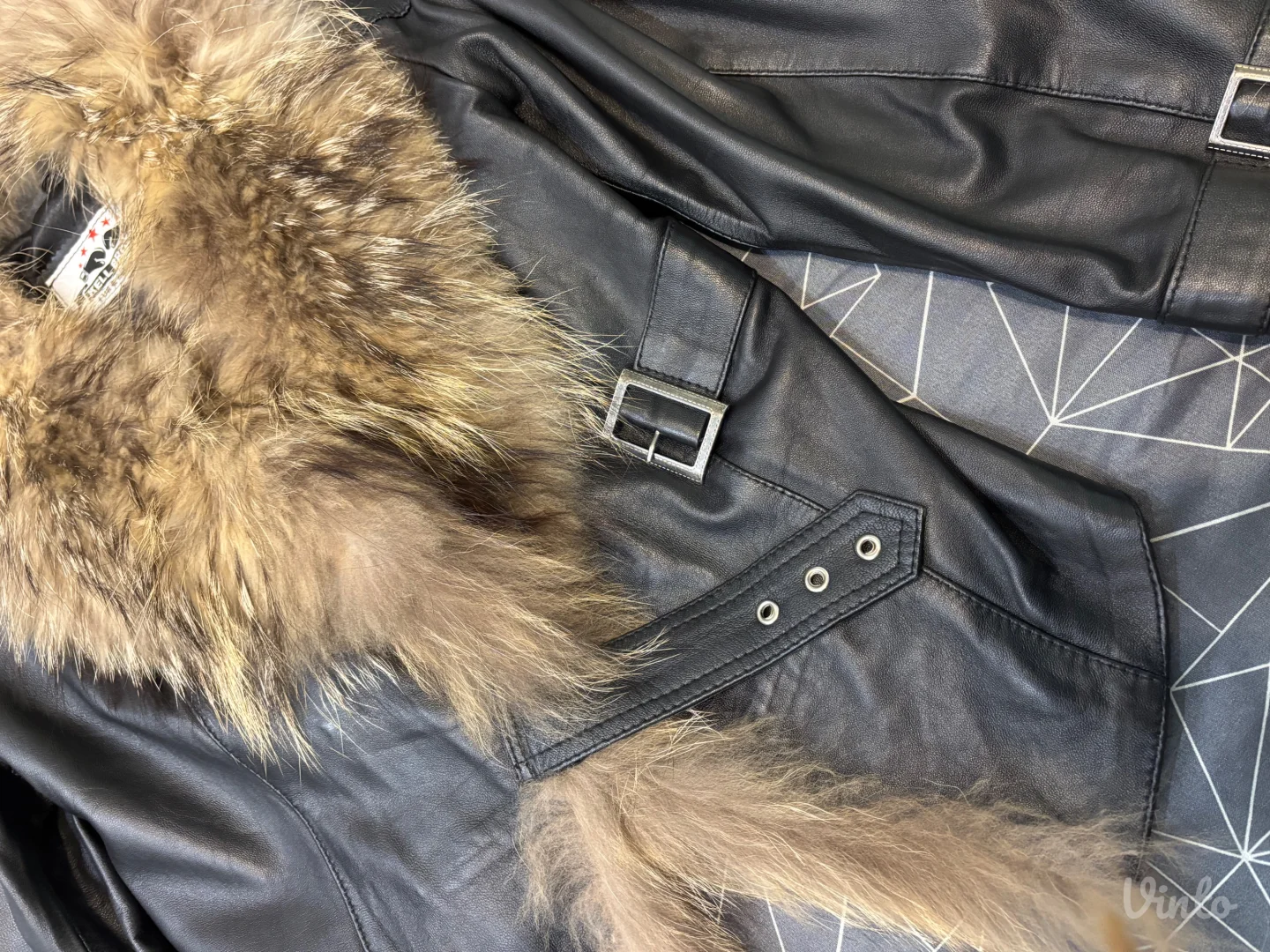 Kožna jakna sa krznom