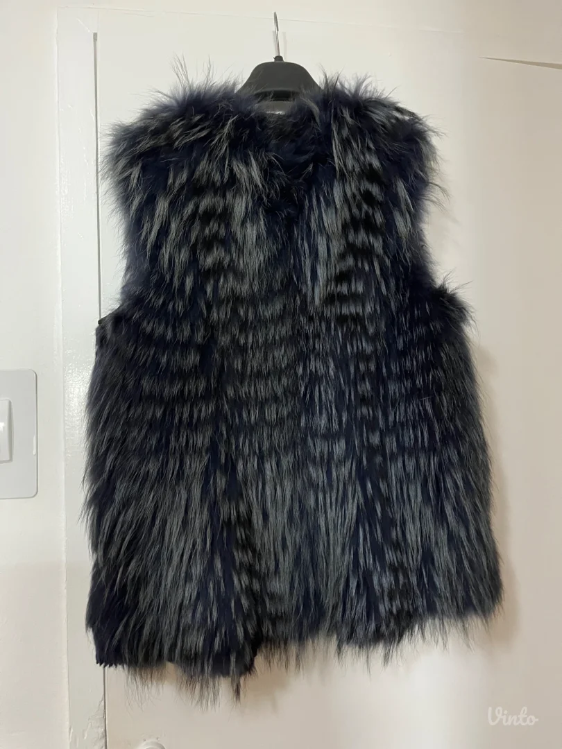 Prsluk od 100% prirodnog krzna i koze