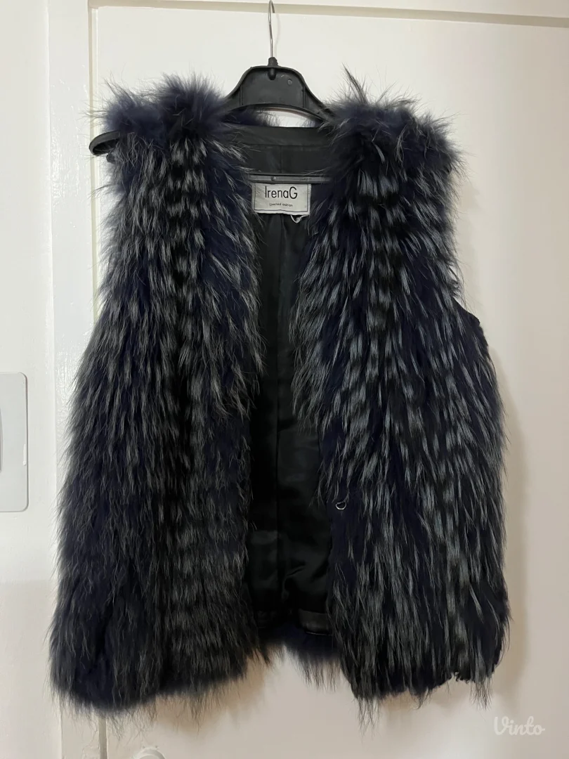 Prsluk od 100% prirodnog krzna i koze