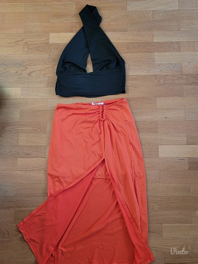 Narandzasta sinsay suknja sa alkom