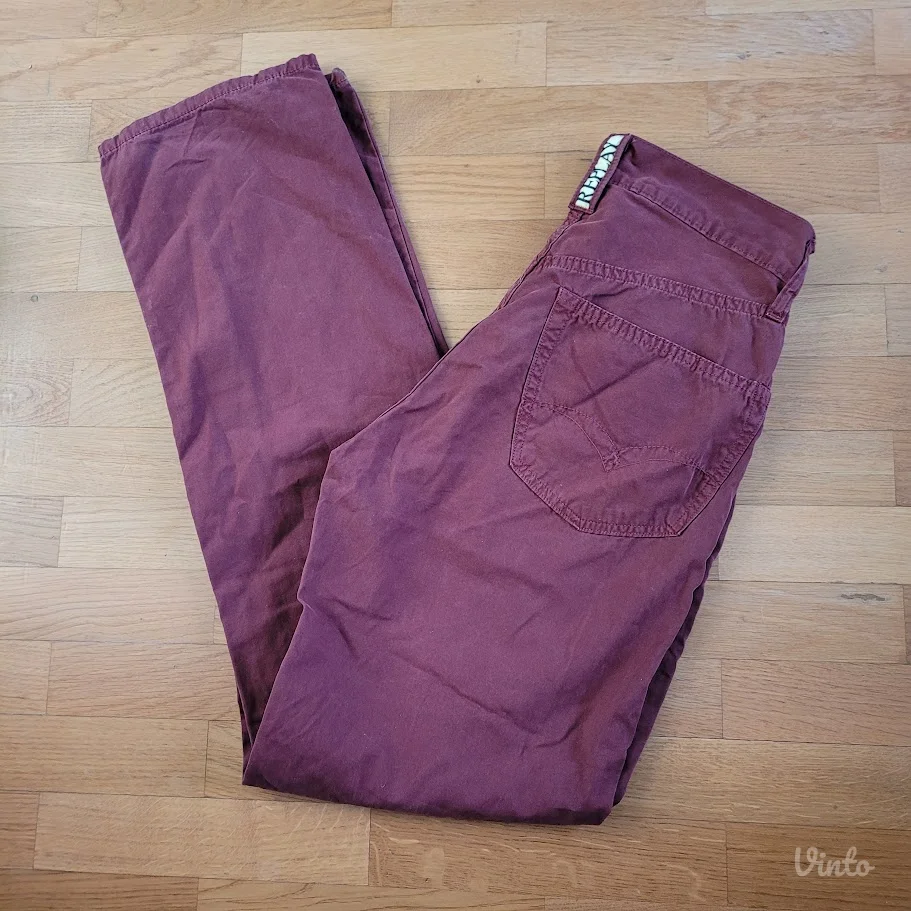 Replay bordo pantalone 100% pamuk