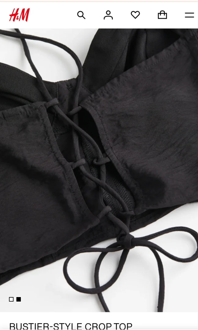 H&M top, etiketa