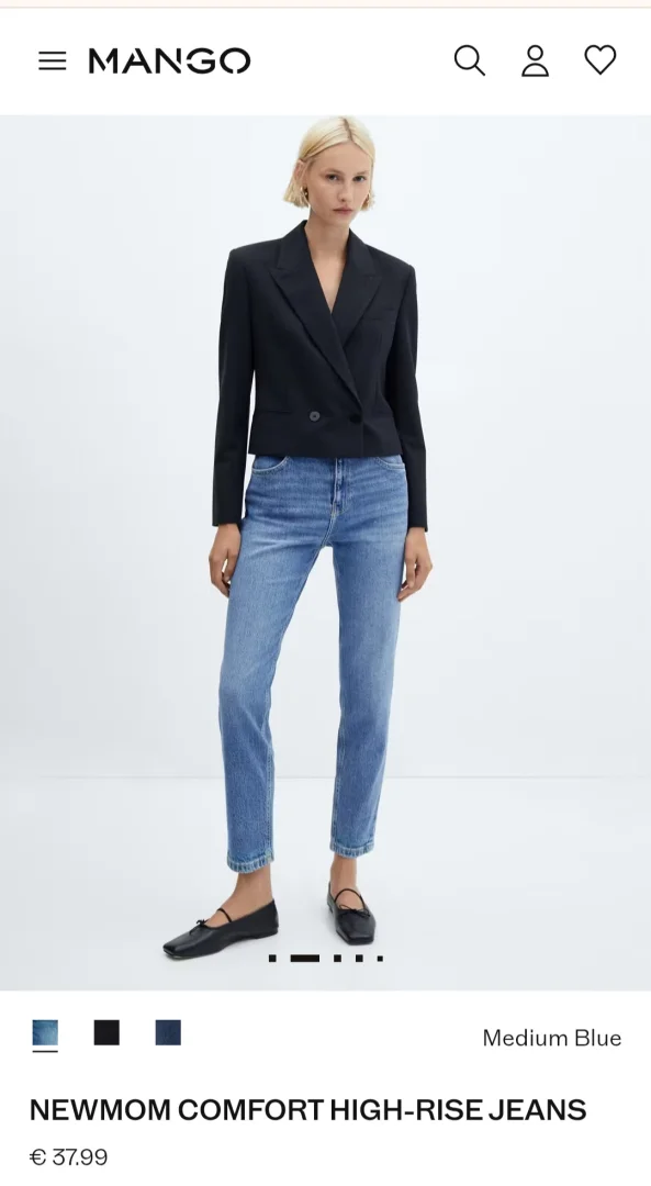 Mango mom comfort ankle farmerice, etiketa