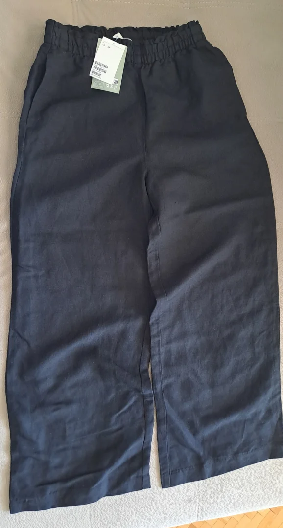 Lanene pantalone do gležnjeva