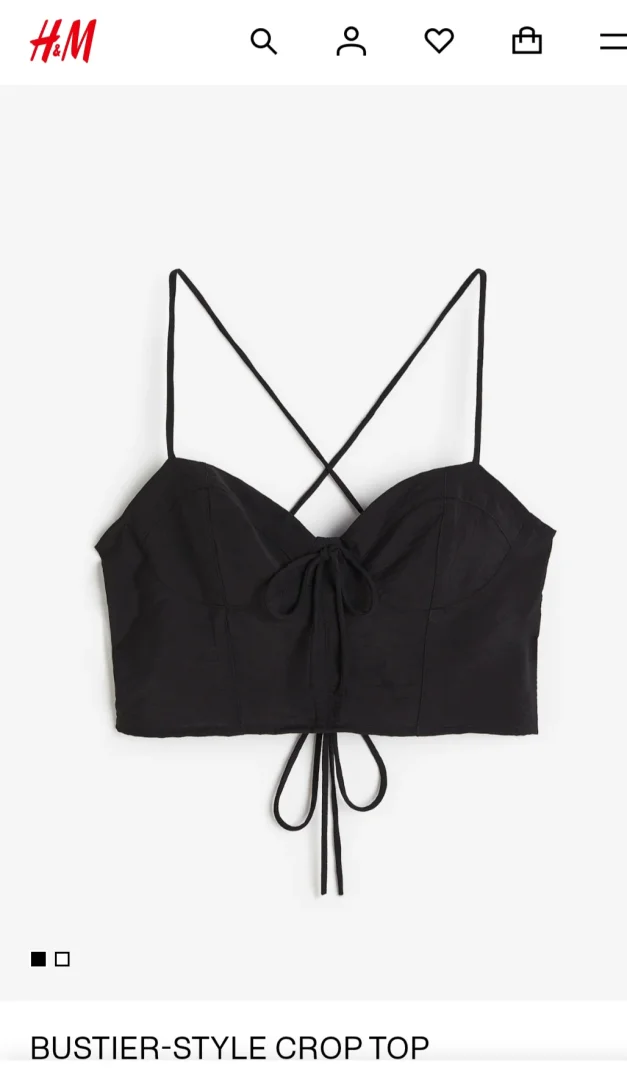 H&M top, etiketa