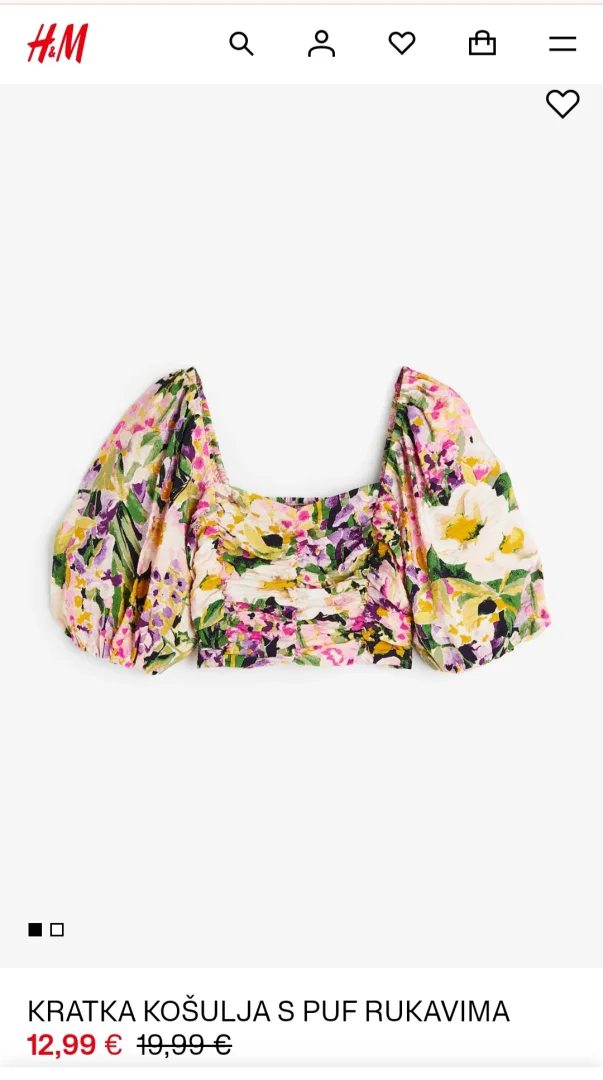 H&M crop, nov sa etiketom