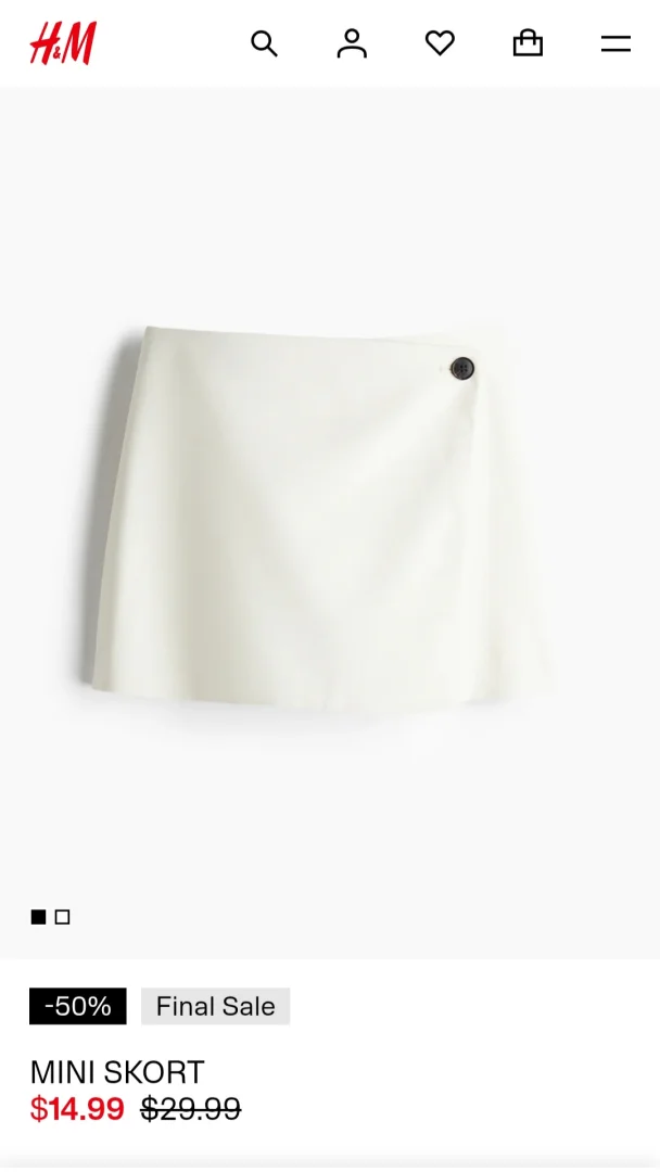 Suknja-šorts na preklop sa etiketom