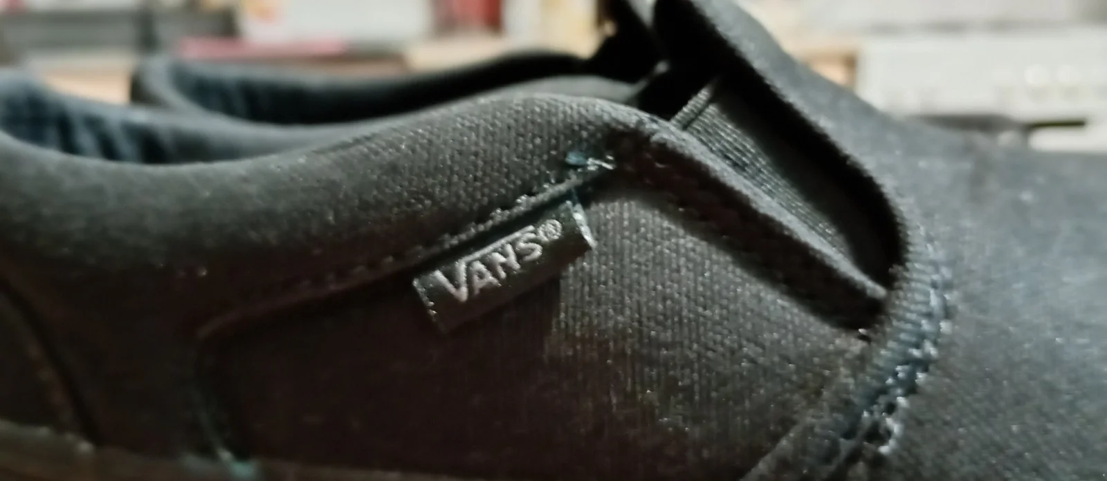 Vans Asher muške crne ležerne patike slip-on