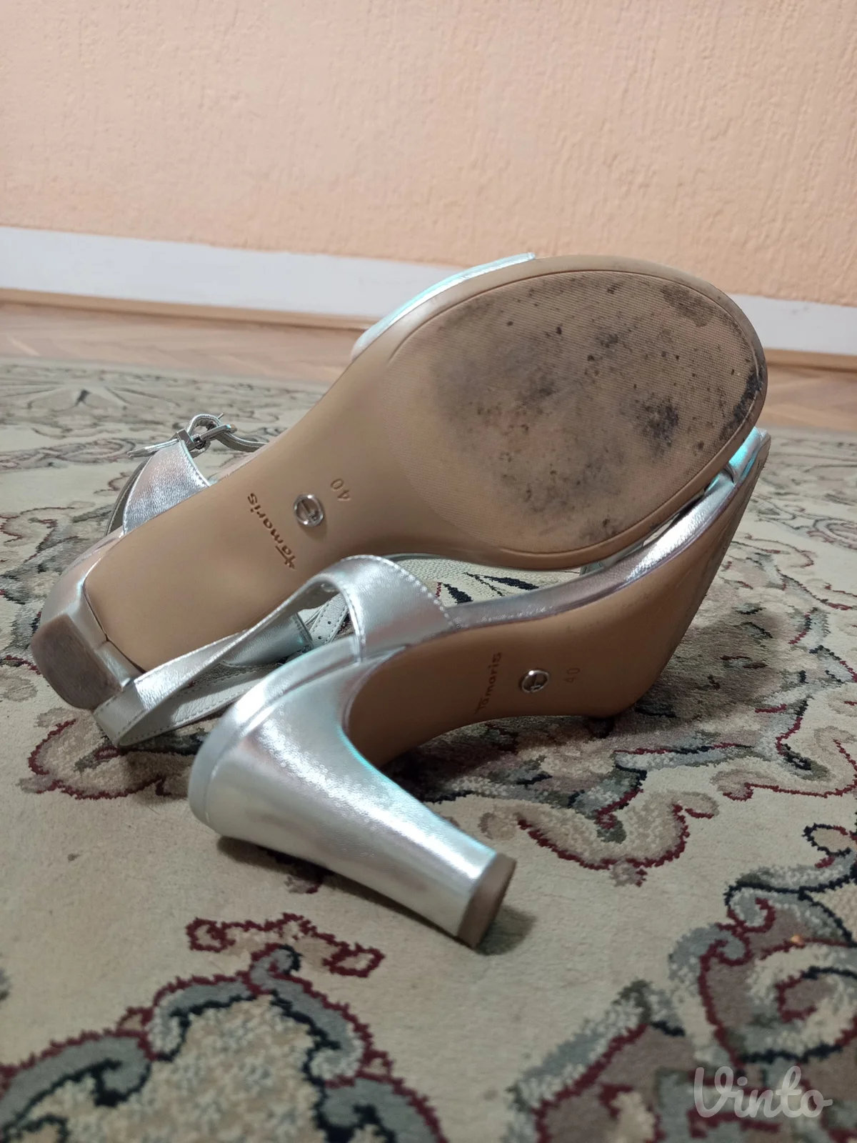 Tamaris Sandale Srebrne br.40