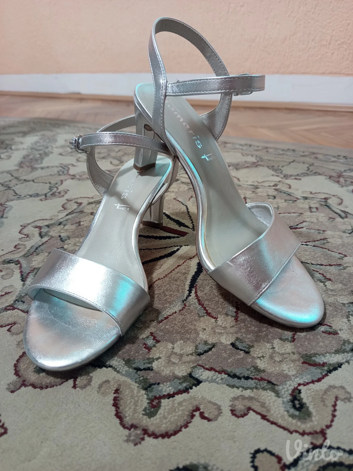 Tamaris Sandale Srebrne br.40