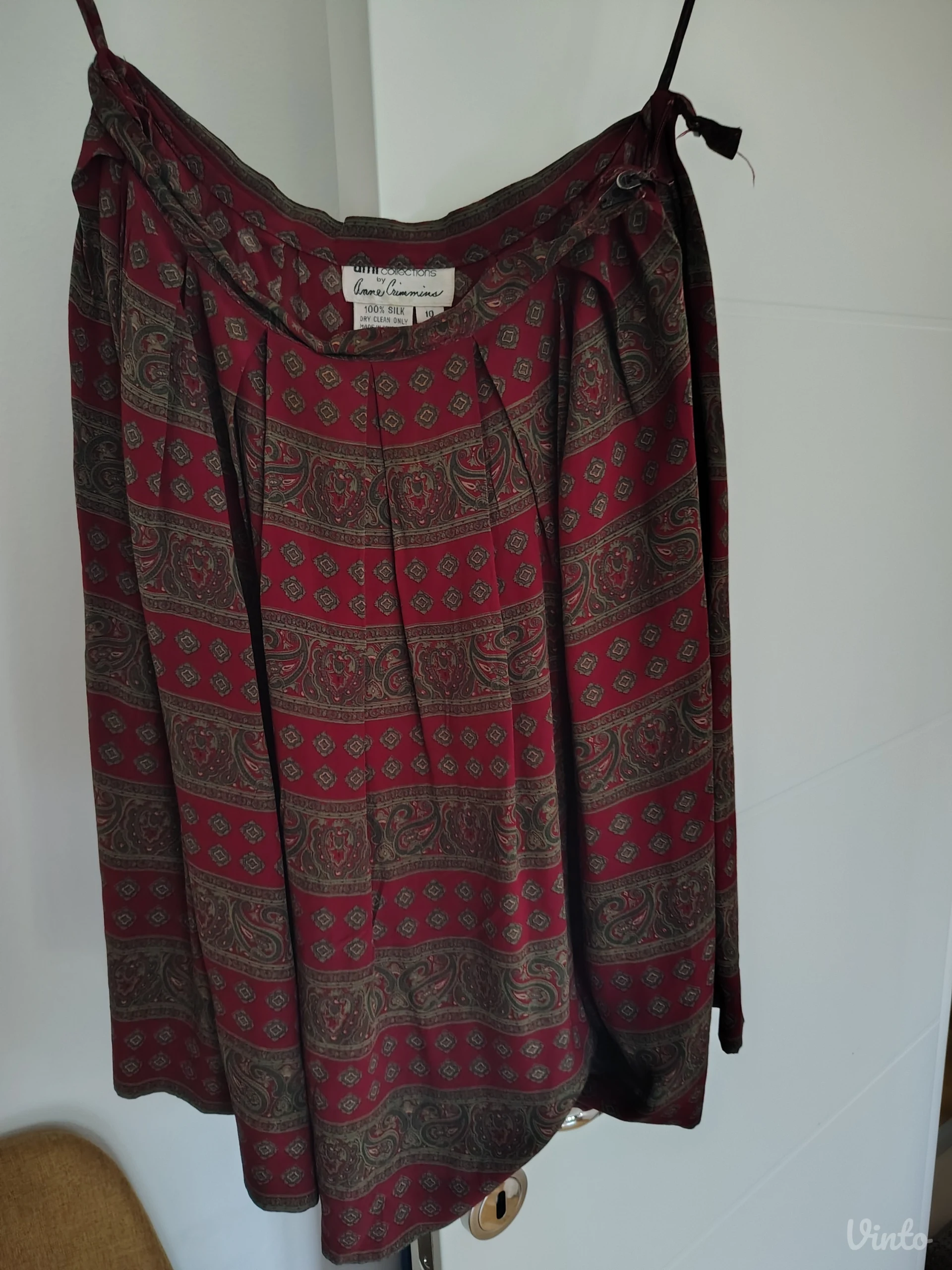 Anne Crimmins svilena boho suknja — vintage vibe