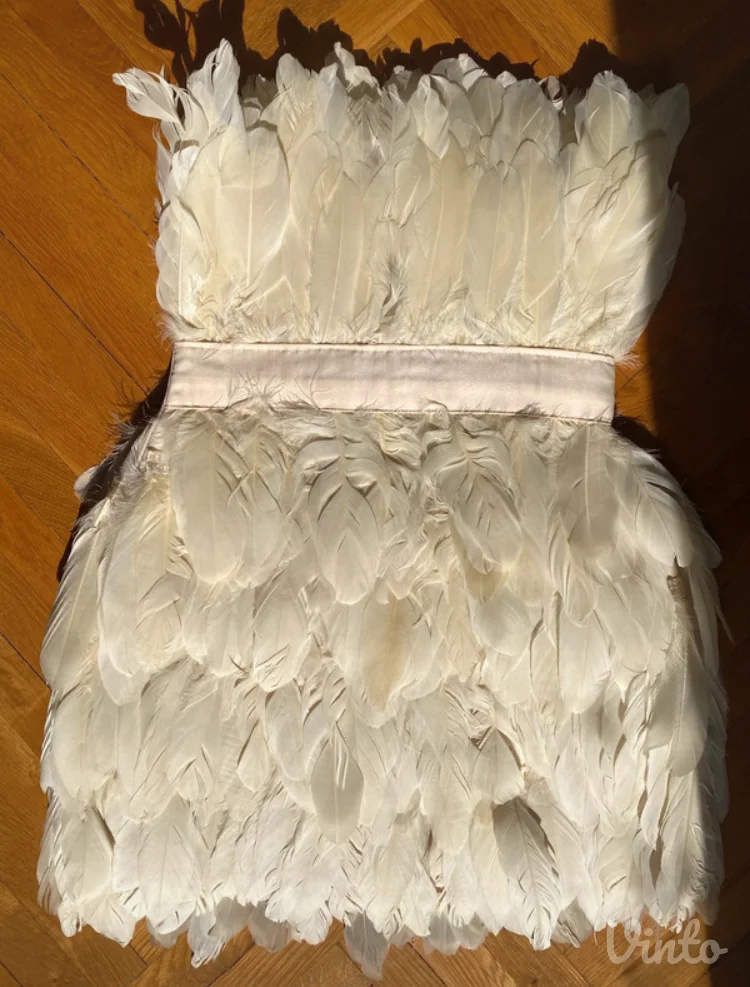 ALMÉ Couture svečana haljina prirodno perje