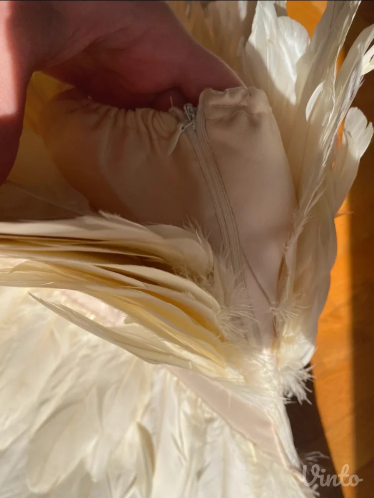 ALMÉ Couture svečana haljina prirodno perje