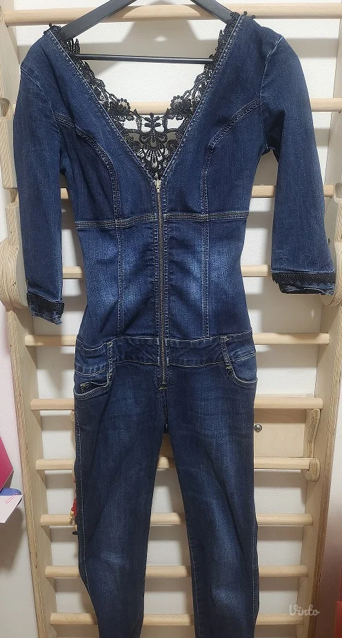 Teksas kombinezon sa čipkom