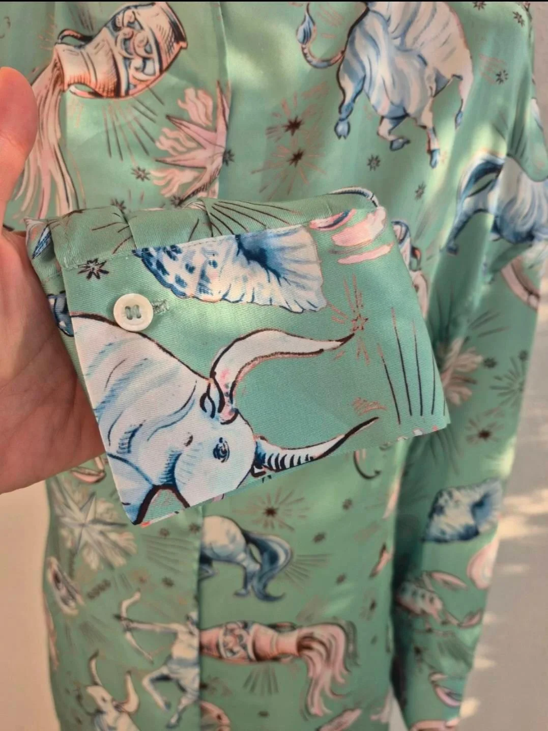 Zara satenska zodiak midi haljina xs - s