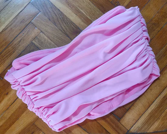 Zara drapirani baby rozi korset s