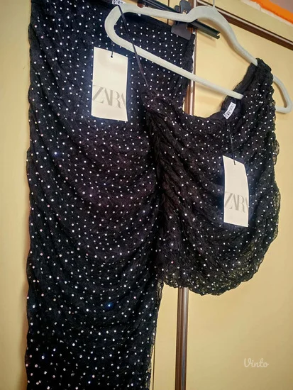 Zara cipkasti komplet sa cirkonima s - m, snizeno