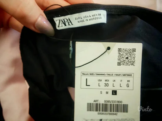 Zara top od organze odg za s - m