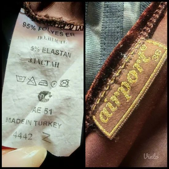 Novo, braon plisana haljina s, moze i za m