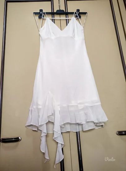 Zara ruffle leprsava asimetricna haljina M