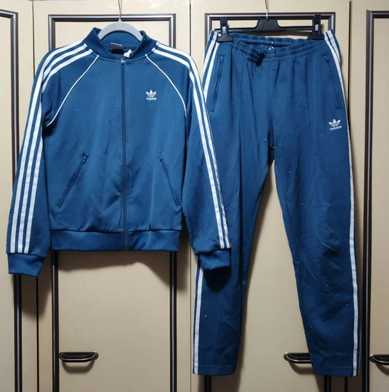 Adidas zeleno-plavi komplet s/m sa cirkonima