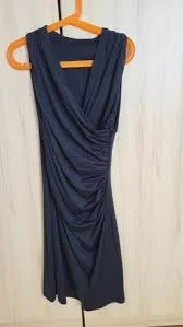 Zara crna drapirana nova haljina s/m