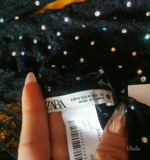 Zara cipkasta tunika sa cirkonima S/M/L