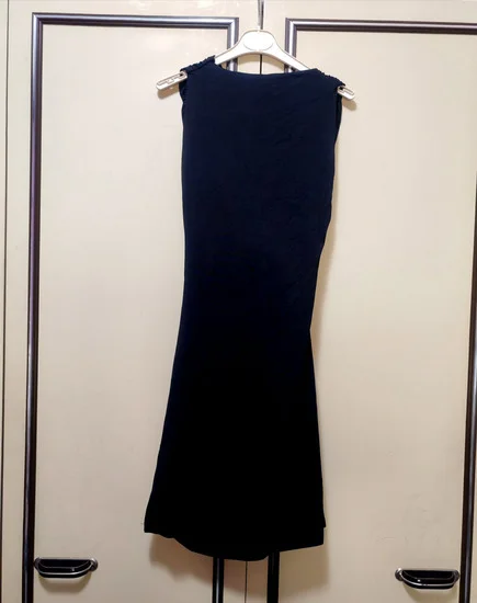 Zara crna drapirana nova haljina s/m