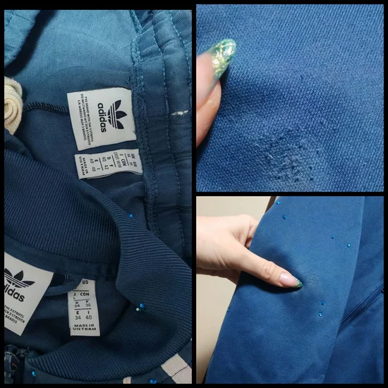Adidas zeleno-plavi komplet s/m sa cirkonima