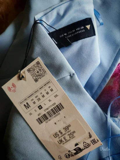 Zara baby plavi sako prsluk s / m