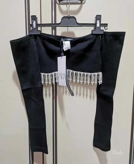 Zara limited crop top sa nakitom XS-S