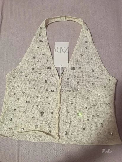 Zara bluza kristalima odg za M