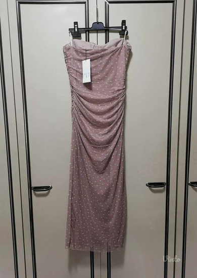 Zara midi top haljina sa tufnicama S