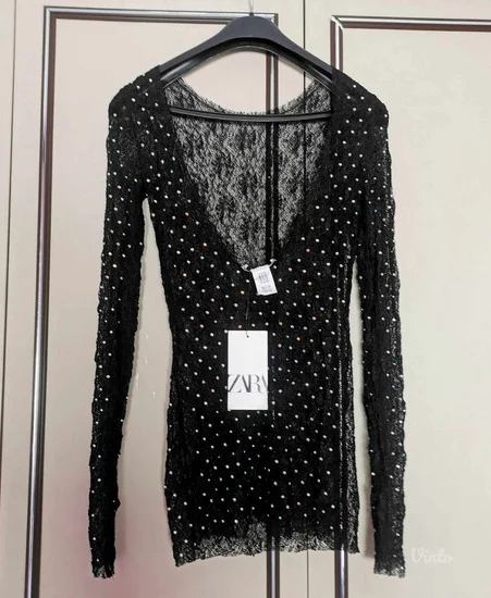 Zara cipkasta tunika sa cirkonima S/M/L