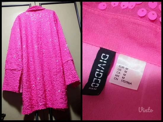 H&M dugacka sljokicava kosulja - haljina M