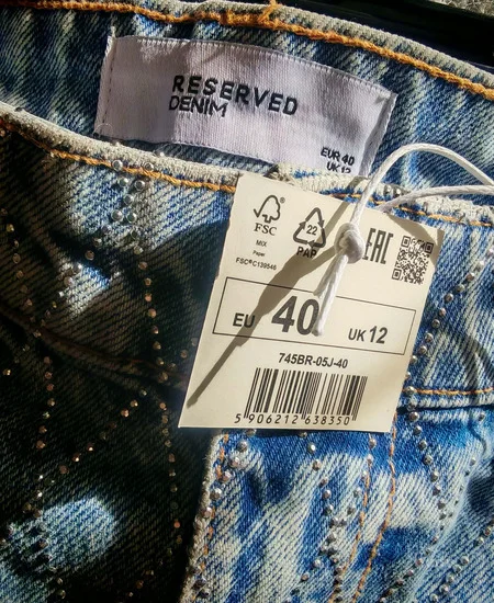 Reserved highwaist sorc sa cirkonima M - L