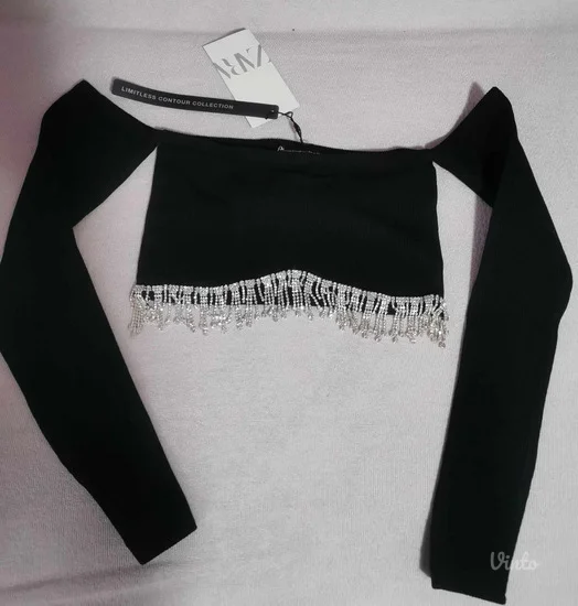 Zara limited crop top sa nakitom XS-S